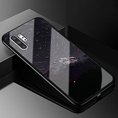 Funda Bumper Silicona Gel Espejo Patron de Moda Carcasa K01 para Samsung Galaxy Note 10 Plus Gris Oscuro