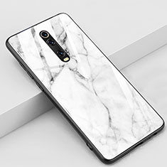 Funda Bumper Silicona Gel Espejo Patron de Moda Carcasa K01 para Xiaomi Redmi K20 Blanco