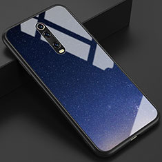 Funda Bumper Silicona Gel Espejo Patron de Moda Carcasa K01 para Xiaomi Redmi K20 Pro Azul