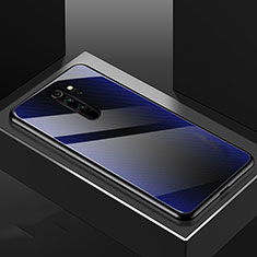 Funda Bumper Silicona Gel Espejo Patron de Moda Carcasa K01 para Xiaomi Redmi Note 8 Pro Azul