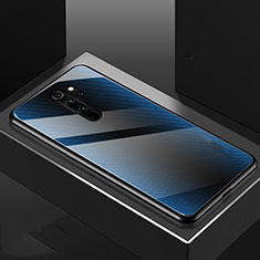 Funda Bumper Silicona Gel Espejo Patron de Moda Carcasa K01 para Xiaomi Redmi Note 8 Pro Azul Cielo
