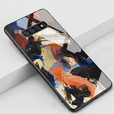 Funda Bumper Silicona Gel Espejo Patron de Moda Carcasa K03 para Samsung Galaxy S10 5G Naranja