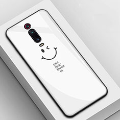 Funda Bumper Silicona Gel Espejo Patron de Moda Carcasa K03 para Xiaomi Redmi K20 Blanco