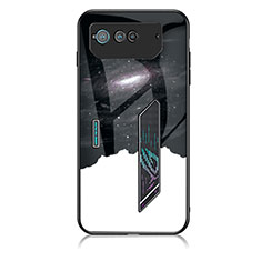 Funda Bumper Silicona Gel Espejo Patron de Moda Carcasa LS1 para Asus ROG Phone 6 Pro Negro