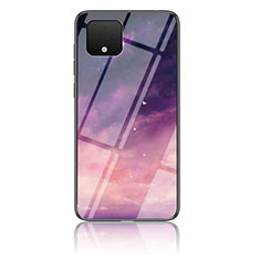 Funda Bumper Silicona Gel Espejo Patron de Moda Carcasa LS1 para Google Pixel 4 XL Morado