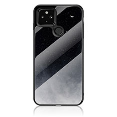 Funda Bumper Silicona Gel Espejo Patron de Moda Carcasa LS1 para Google Pixel 4a 5G Gris