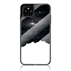 Funda Bumper Silicona Gel Espejo Patron de Moda Carcasa LS1 para Google Pixel 5 Negro