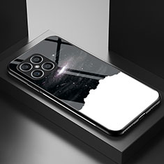 Funda Bumper Silicona Gel Espejo Patron de Moda Carcasa LS1 para Huawei Honor X8 4G Negro