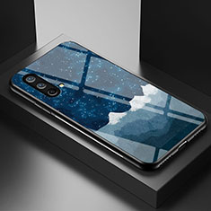 Funda Bumper Silicona Gel Espejo Patron de Moda Carcasa LS1 para OnePlus Nord CE 5G Azul