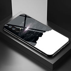 Funda Bumper Silicona Gel Espejo Patron de Moda Carcasa LS1 para OnePlus Nord CE 5G Negro