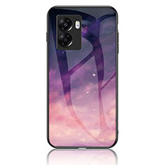 Funda Bumper Silicona Gel Espejo Patron de Moda Carcasa LS1 para OnePlus Nord N300 5G Morado