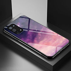 Funda Bumper Silicona Gel Espejo Patron de Moda Carcasa LS1 para Oppo A95 4G Morado