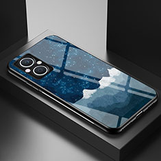Funda Bumper Silicona Gel Espejo Patron de Moda Carcasa LS1 para Oppo F21 Pro 5G Azul