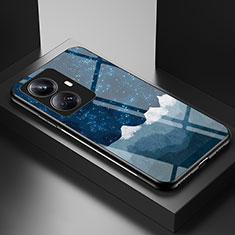 Funda Bumper Silicona Gel Espejo Patron de Moda Carcasa LS1 para Realme 10 Pro+ Plus 5G Azul