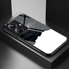 Funda Bumper Silicona Gel Espejo Patron de Moda Carcasa LS1 para Realme 10 Pro+ Plus 5G Negro