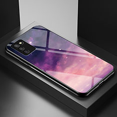Funda Bumper Silicona Gel Espejo Patron de Moda Carcasa LS1 para Samsung Galaxy A03s Morado