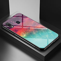 Funda Bumper Silicona Gel Espejo Patron de Moda Carcasa LS1 para Samsung Galaxy A20 Rojo