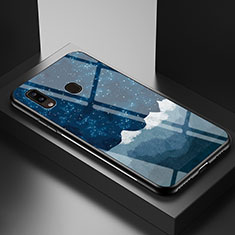 Funda Bumper Silicona Gel Espejo Patron de Moda Carcasa LS1 para Samsung Galaxy A20e Azul