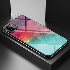 Funda Bumper Silicona Gel Espejo Patron de Moda Carcasa LS1 para Samsung Galaxy A22 5G Rojo