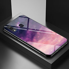 Funda Bumper Silicona Gel Espejo Patron de Moda Carcasa LS1 para Samsung Galaxy A30 Morado