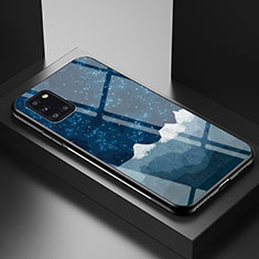 Funda Bumper Silicona Gel Espejo Patron de Moda Carcasa LS1 para Samsung Galaxy A31 Azul