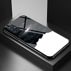 Funda Bumper Silicona Gel Espejo Patron de Moda Carcasa LS1 para Samsung Galaxy A51 5G Negro