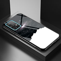 Funda Bumper Silicona Gel Espejo Patron de Moda Carcasa LS1 para Samsung Galaxy A52s 5G Negro