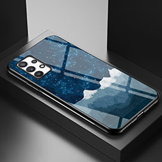 Funda Bumper Silicona Gel Espejo Patron de Moda Carcasa LS1 para Samsung Galaxy A53 5G Azul