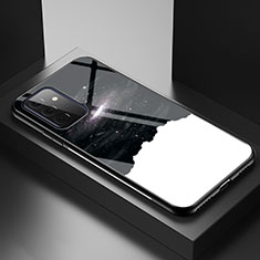 Funda Bumper Silicona Gel Espejo Patron de Moda Carcasa LS1 para Samsung Galaxy A72 5G Negro