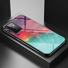 Funda Bumper Silicona Gel Espejo Patron de Moda Carcasa LS1 para Samsung Galaxy A72 5G Rojo