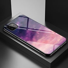 Funda Bumper Silicona Gel Espejo Patron de Moda Carcasa LS1 para Samsung Galaxy F42 5G Morado