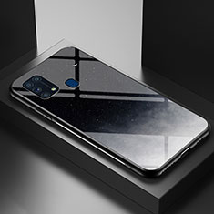 Funda Bumper Silicona Gel Espejo Patron de Moda Carcasa LS1 para Samsung Galaxy M21s Gris