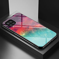 Funda Bumper Silicona Gel Espejo Patron de Moda Carcasa LS1 para Samsung Galaxy M32 4G Rojo