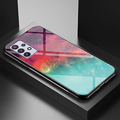 Funda Bumper Silicona Gel Espejo Patron de Moda Carcasa LS1 para Samsung Galaxy M32 5G Rojo