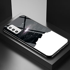 Funda Bumper Silicona Gel Espejo Patron de Moda Carcasa LS1 para Samsung Galaxy M52 5G Negro