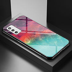 Funda Bumper Silicona Gel Espejo Patron de Moda Carcasa LS1 para Samsung Galaxy M52 5G Rojo