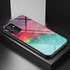 Funda Bumper Silicona Gel Espejo Patron de Moda Carcasa LS1 para Samsung Galaxy Quantum2 5G Rojo