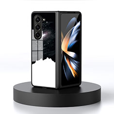 Funda Bumper Silicona Gel Espejo Patron de Moda Carcasa LS1 para Samsung Galaxy Z Fold5 5G Negro