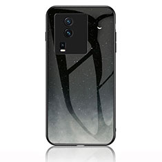 Funda Bumper Silicona Gel Espejo Patron de Moda Carcasa LS1 para Vivo iQOO Neo7 5G Gris