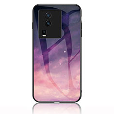 Funda Bumper Silicona Gel Espejo Patron de Moda Carcasa LS1 para Vivo iQOO Neo7 5G Morado