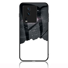 Funda Bumper Silicona Gel Espejo Patron de Moda Carcasa LS1 para Vivo iQOO Neo7 5G Negro