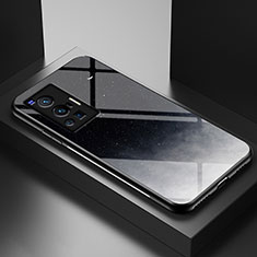 Funda Bumper Silicona Gel Espejo Patron de Moda Carcasa LS1 para Vivo X70 Pro 5G Gris