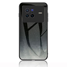 Funda Bumper Silicona Gel Espejo Patron de Moda Carcasa LS1 para Vivo X80 5G Gris
