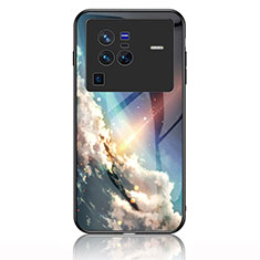 Funda Bumper Silicona Gel Espejo Patron de Moda Carcasa LS1 para Vivo X80 Pro 5G Multicolor