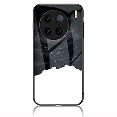 Funda Bumper Silicona Gel Espejo Patron de Moda Carcasa LS1 para Vivo X90 Pro 5G Negro