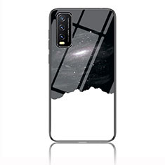 Funda Bumper Silicona Gel Espejo Patron de Moda Carcasa LS1 para Vivo Y20s Negro