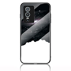 Funda Bumper Silicona Gel Espejo Patron de Moda Carcasa LS1 para Vivo Y76 5G Negro