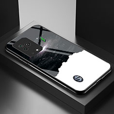 Funda Bumper Silicona Gel Espejo Patron de Moda Carcasa LS1 para Xiaomi Black Shark 5 5G Negro