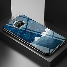 Funda Bumper Silicona Gel Espejo Patron de Moda Carcasa LS1 para Xiaomi Mi 10i 5G Azul