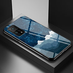 Funda Bumper Silicona Gel Espejo Patron de Moda Carcasa LS1 para Xiaomi Mi 10T Pro 5G Azul